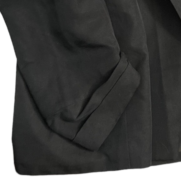 Express Black Lined Long Sleeve Open Front Folded Sleeves Blazer 2 - Picture 11 of 14